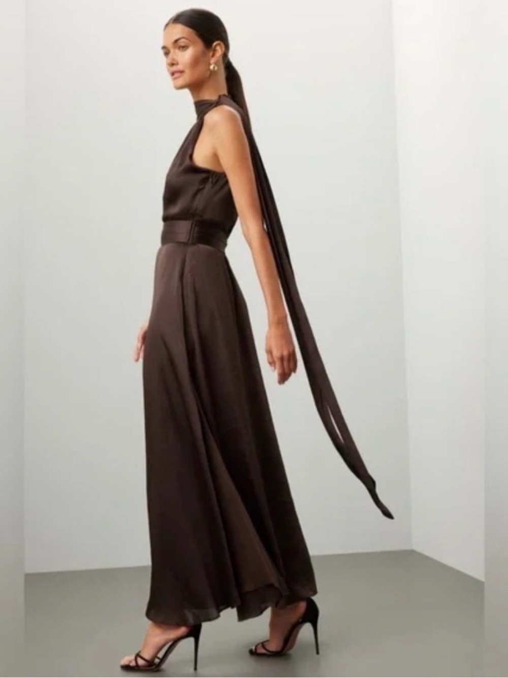 Sachin & Babi Kayla Gown brown Size 10